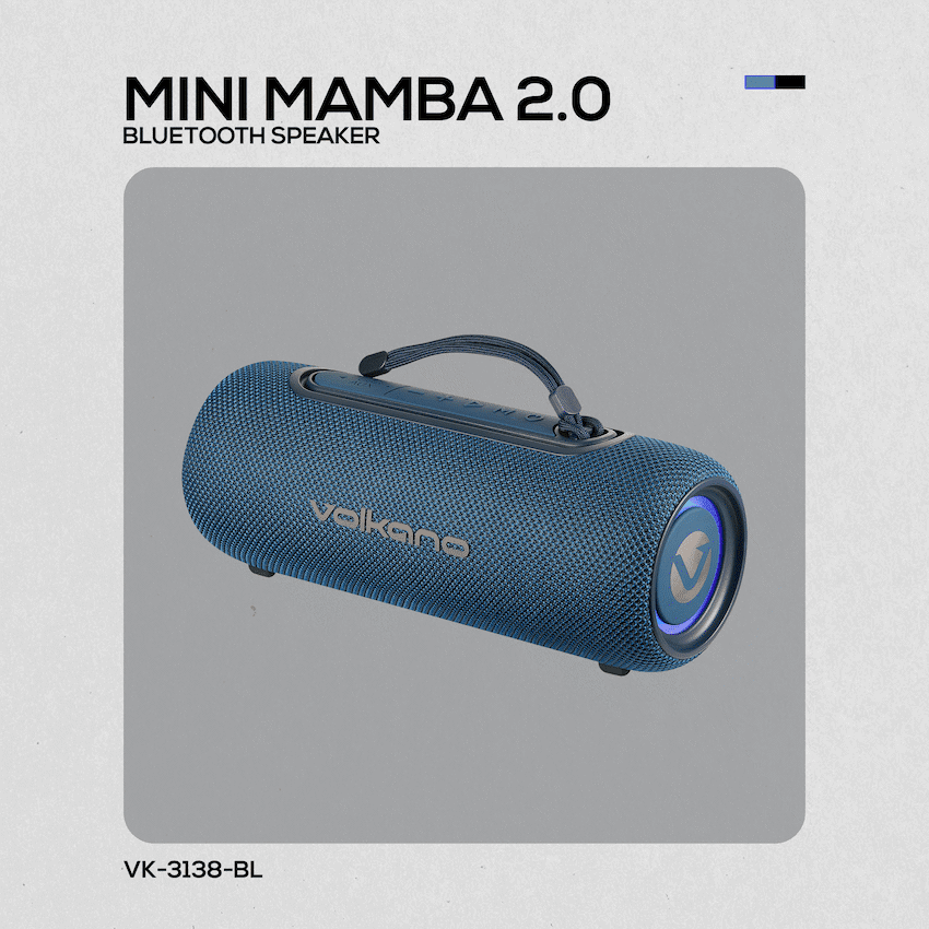 Volkano Mini Mamba 2.0 Series Bluetooth Speaker - Blue - Image 4