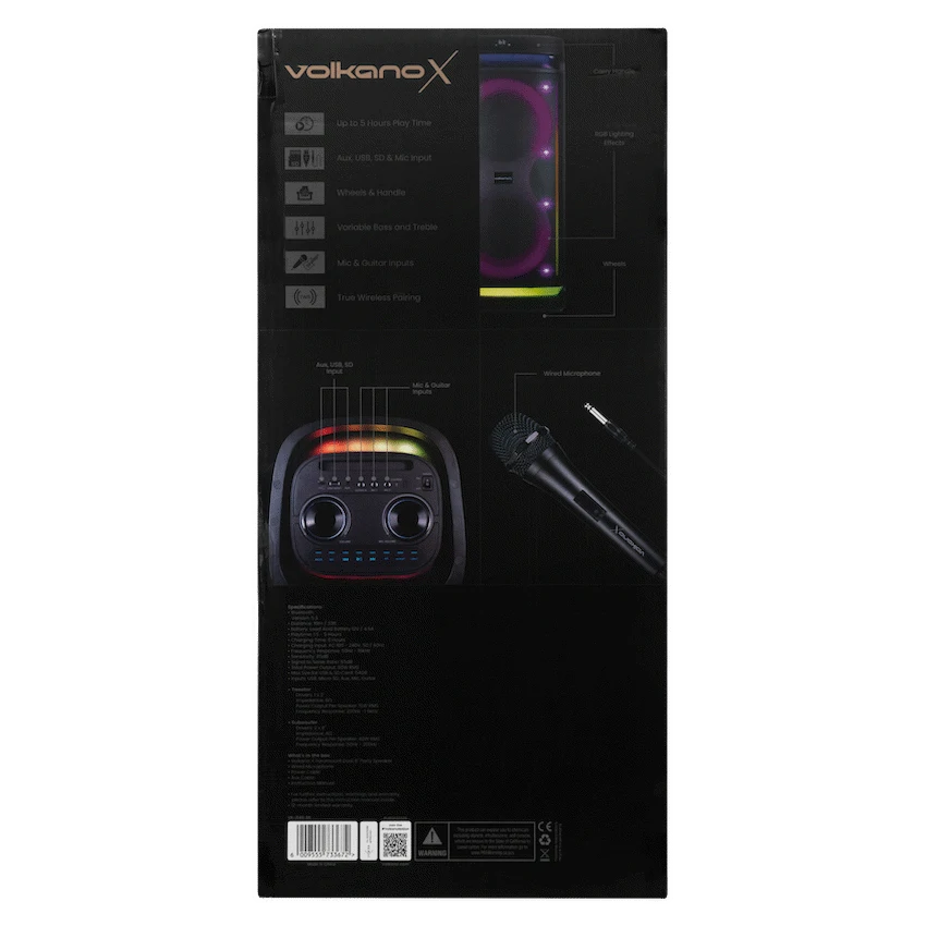 VolkanoX Paramount Series 8" Bluetooth Party Speaker - 80w - Image 4