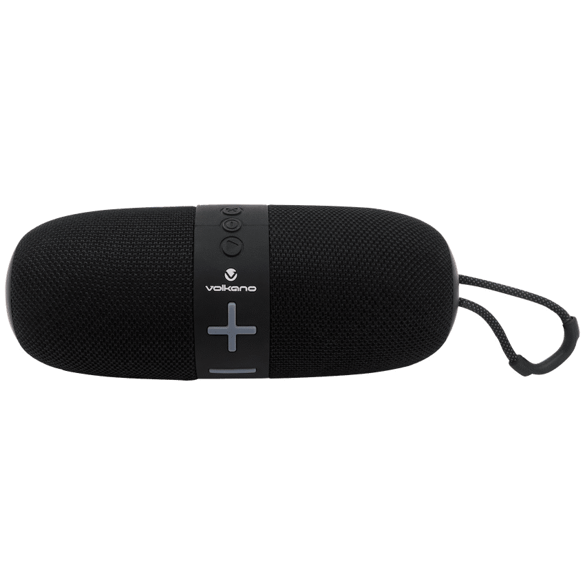 Volkano Flow Series Portable Bluetooth Speaker - Black with Grey Buttons