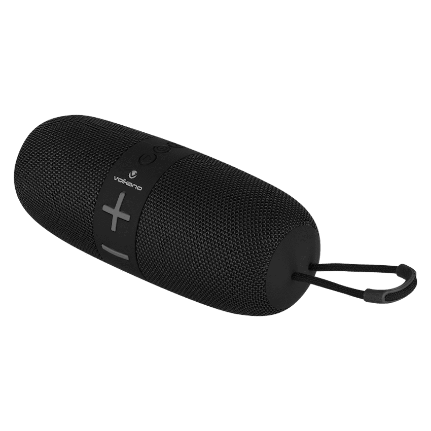 Volkano Flow Series Portable Bluetooth Speaker - Black with Grey Buttons - Image 2