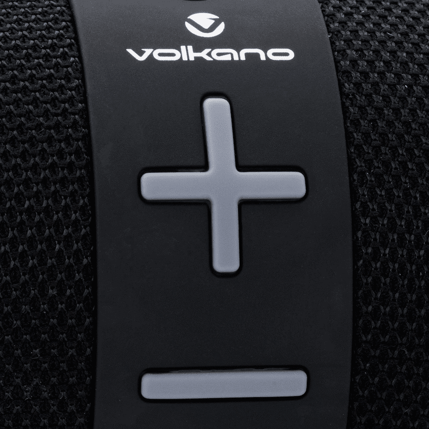Volkano Flow Series Portable Bluetooth Speaker - Black with Grey Buttons - Image 3