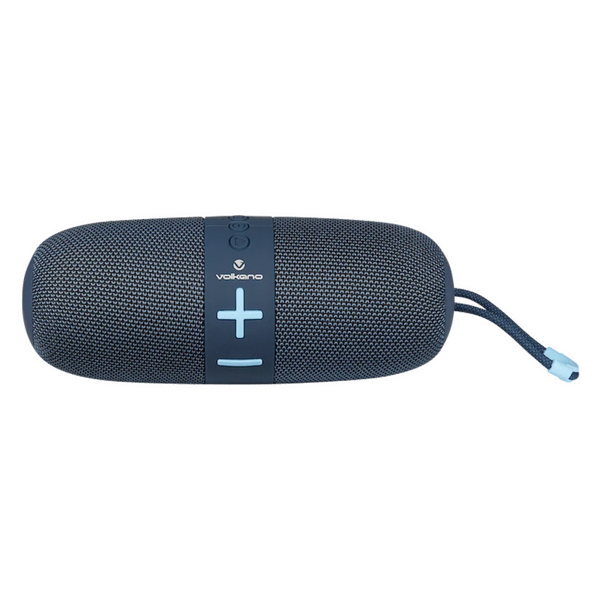 Volkano Flow Series Portable Bluetooth Speaker - Blue with Blue Buttons
