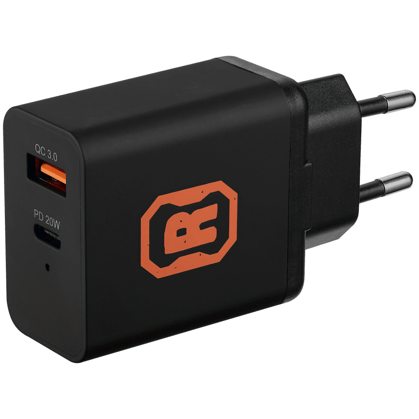 Rugged by Volkano Dual USB Wall Charger with QC3.0 and PD