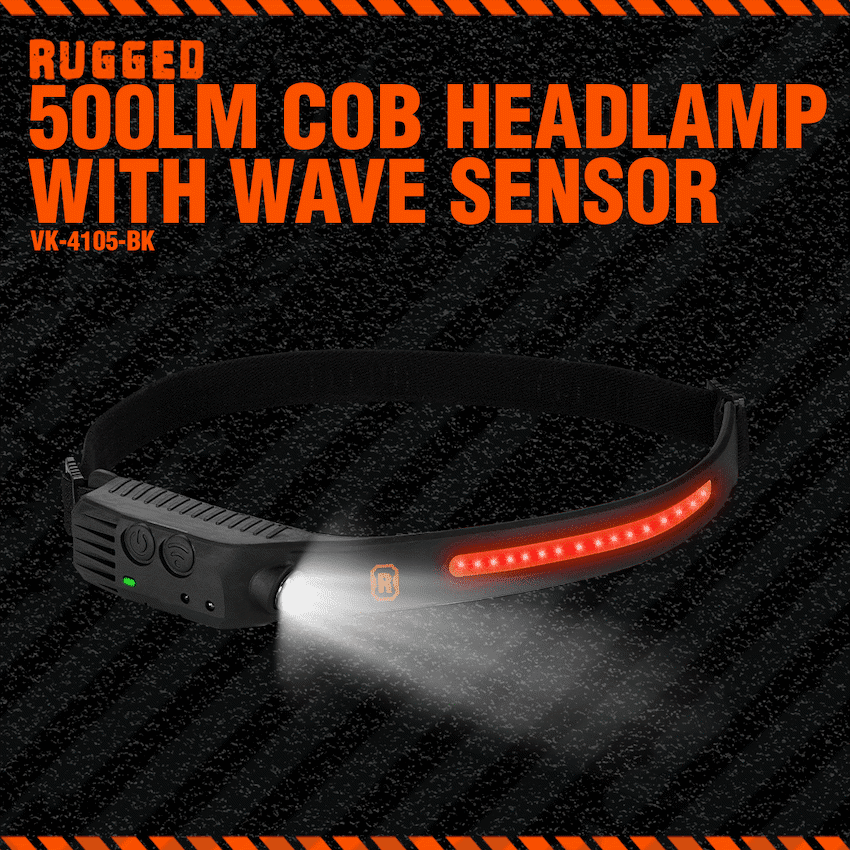 Rugged by Volkano 500lm COB Headlamp with Wave Sensor - Image 4