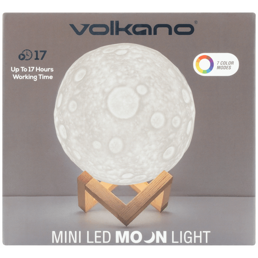 Volkano Galactic Mini Moon LED Mood Light - Battery Operated - Image 2