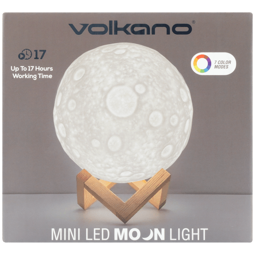 Volkano Galactic Mini Moon LED Mood Light - Battery Operated - Image 4