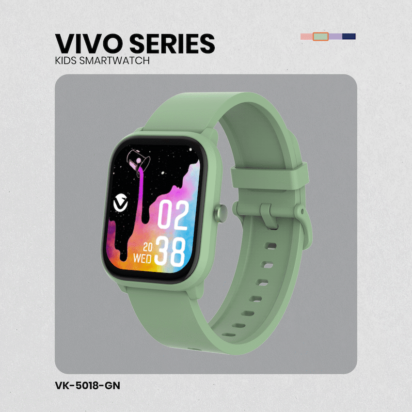 Volkano Vivo Series Kids Smart Watch - Sage Green - Image 3