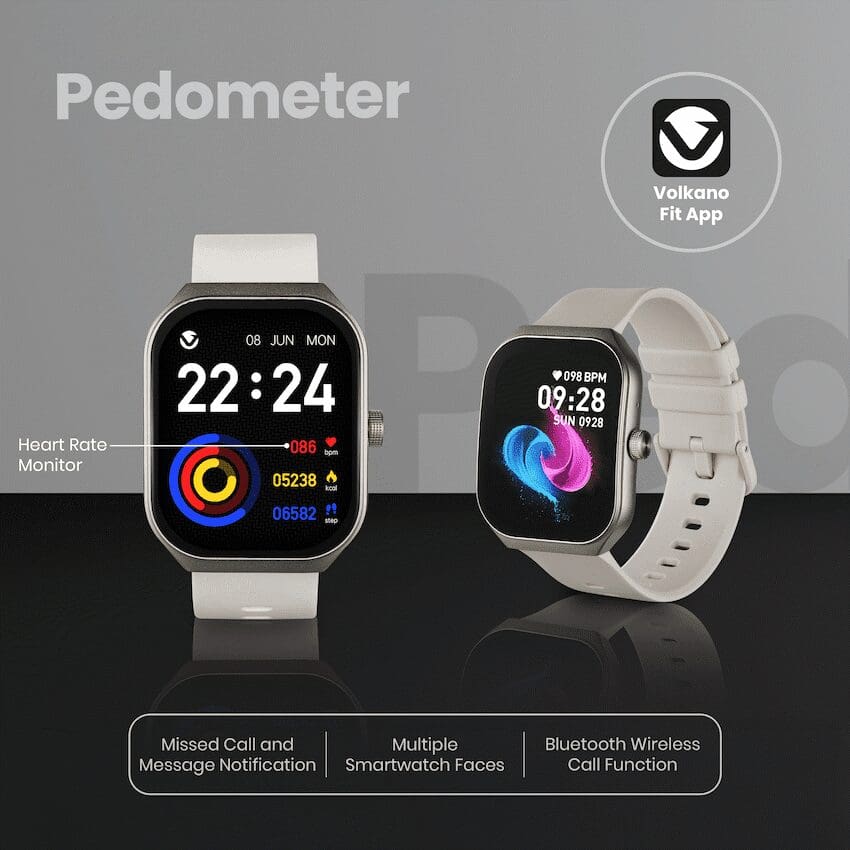 Volkano Spirit Series Smart Watch - Starlight Silver - Image 4