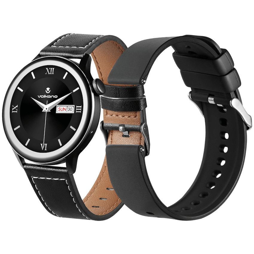 Volkano Forte Series Smart Watch with Leatherette Strap