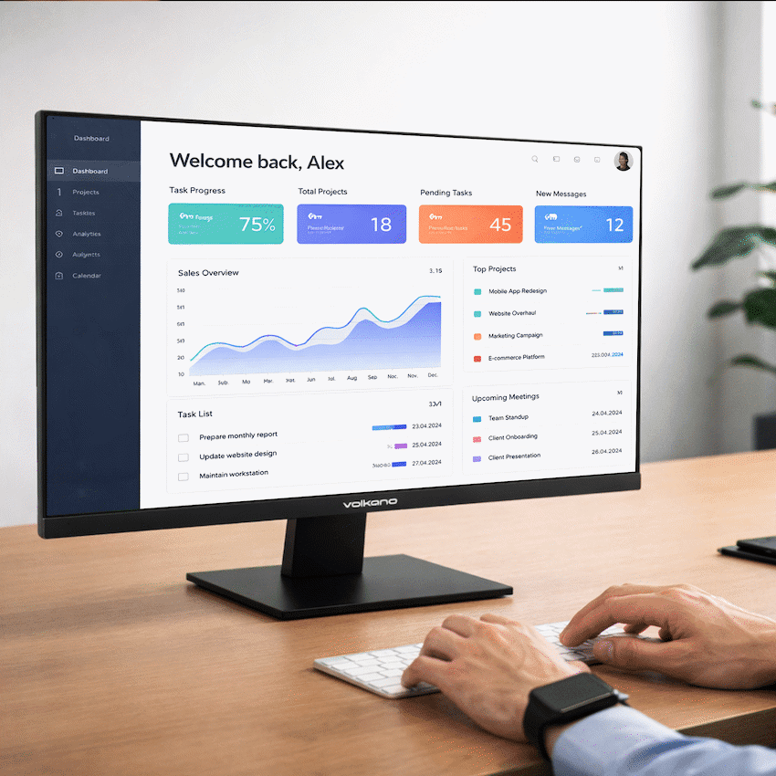 Volkano 27-inch Full HD IPS Monitor with HDMI/VGA, 100 Hz - Image 2