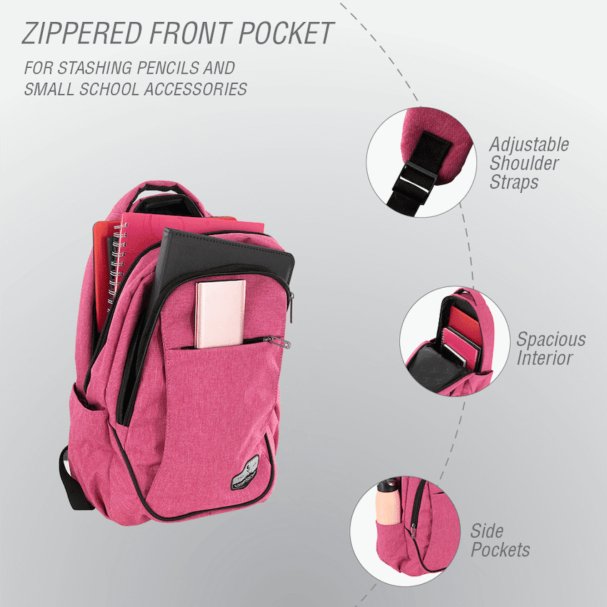 Volkano Victory Backpack - Pink Mel - Image 4