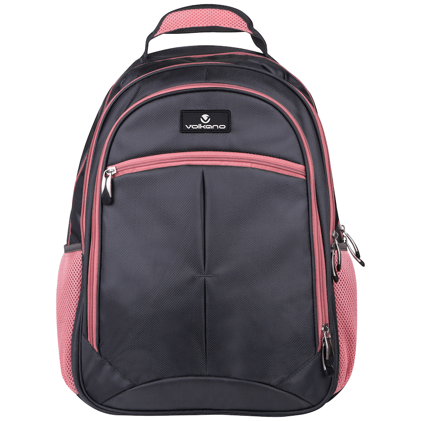 Volkano Orthopaedic Backpack 36l - Dark Grey/Pink