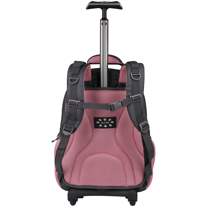 Volkano Orthopaedic Trolley Backpack 35l - Dark Grey/Pink - Image 4