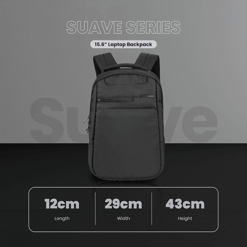 Volkano Suave 15.6" Laptop Backpack - Black/Turquoise - Image 2