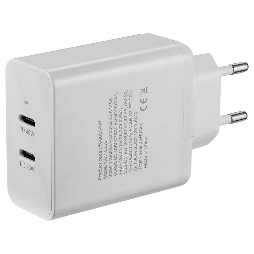 Volkano Potent Duo Series 65w Dual PD Compact Wall Charger - Image 4