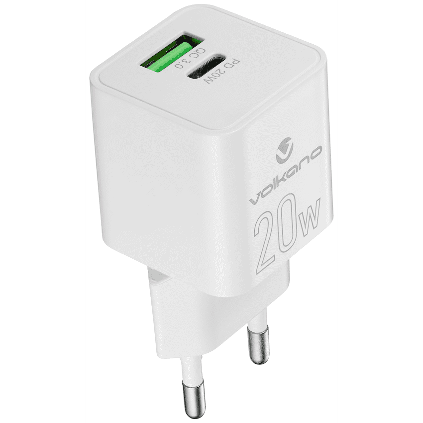 Volkano Dyna Duo 20w PD + QC 3.0 Wall Charger - Image 2