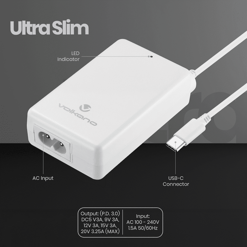Volkano Brio Traveller Compact 65w GaN Laptop Charger - Image 4