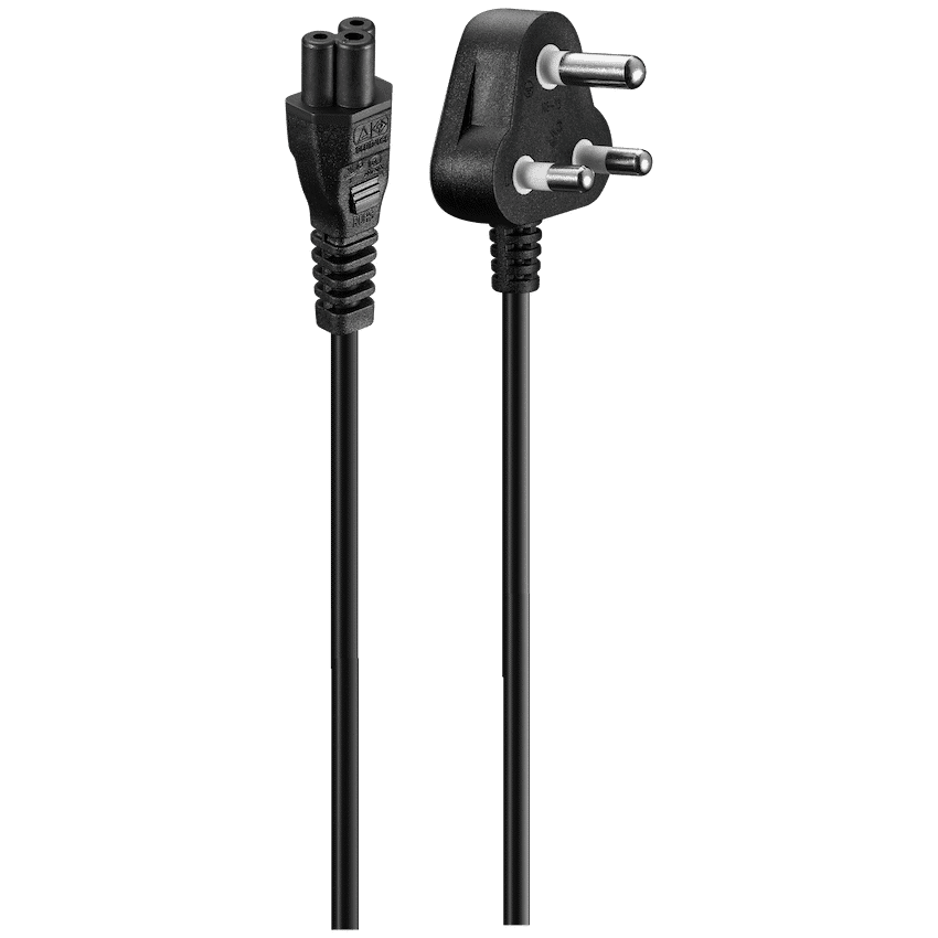 Volkano Presto Series Power Cable 3-Pin Clover to Type-M 1.8m 2.5a - Black