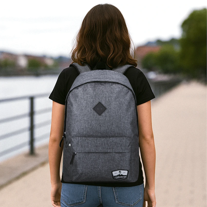 Volkano Distinct 15.6 Laptop Backpack - Grey Melange - Image 2