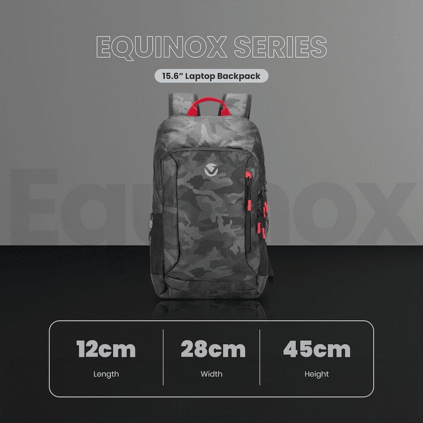Volkano Equinox 15.6" Laptop Backpack - Black - Image 4