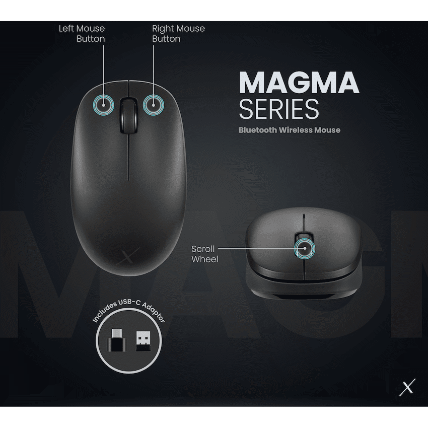 VolkanoX Magma Bluetooth Wireless Mouse - Graphite - Image 2