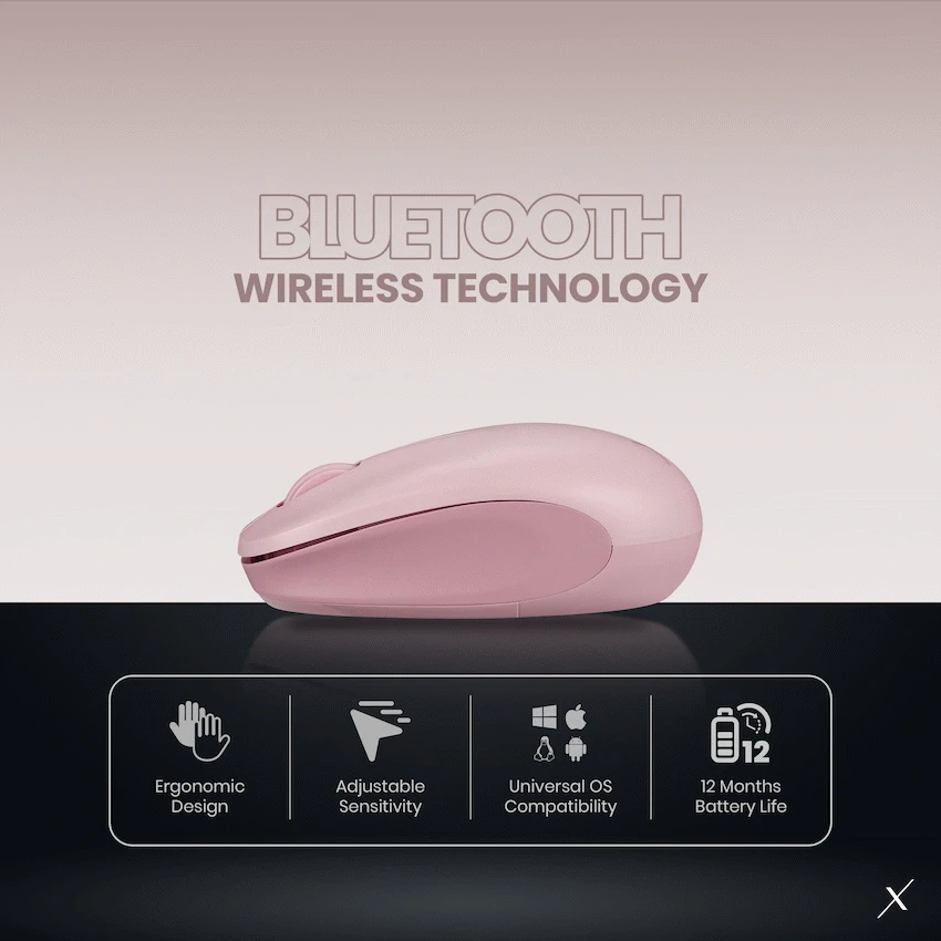 VolkanoX Magma Bluetooth Wireless Mouse - Rose - Image 4