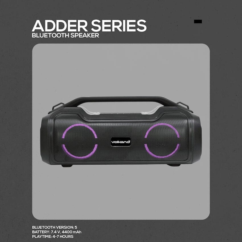 VolkanoX Adder Series Bluetooth Speaker - Black - Image 4