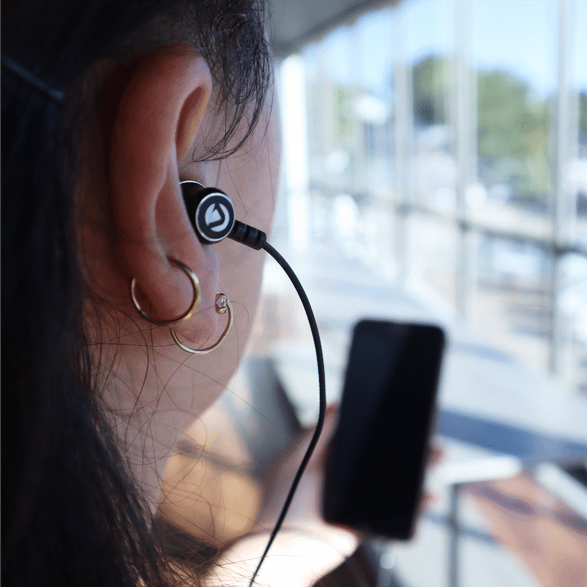 Volkano Earphones with Mic - STANNIC SERIES - Black - Image 2