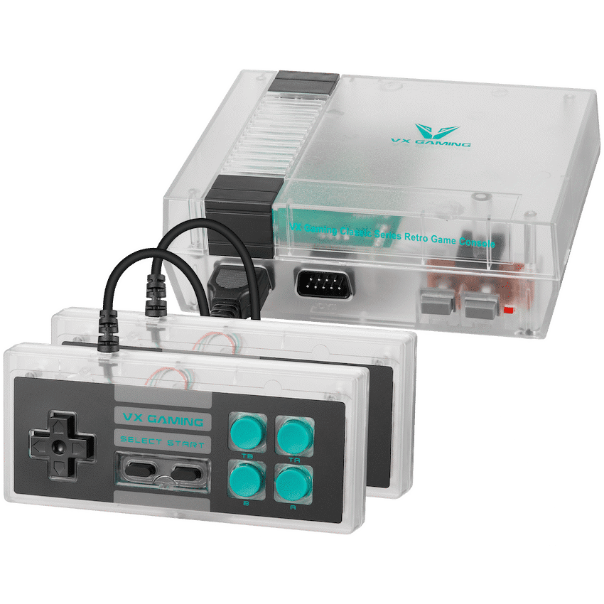 VX Gaming Classic 2.0 Series Game Station with 2 Controllers - Clear