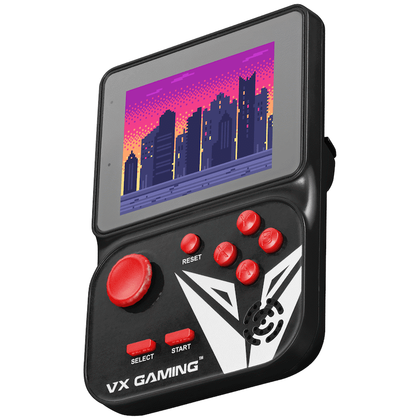 VX Gaming Nostalgia Series Handheld Retro Game Station with 4gb Micro SD - Black