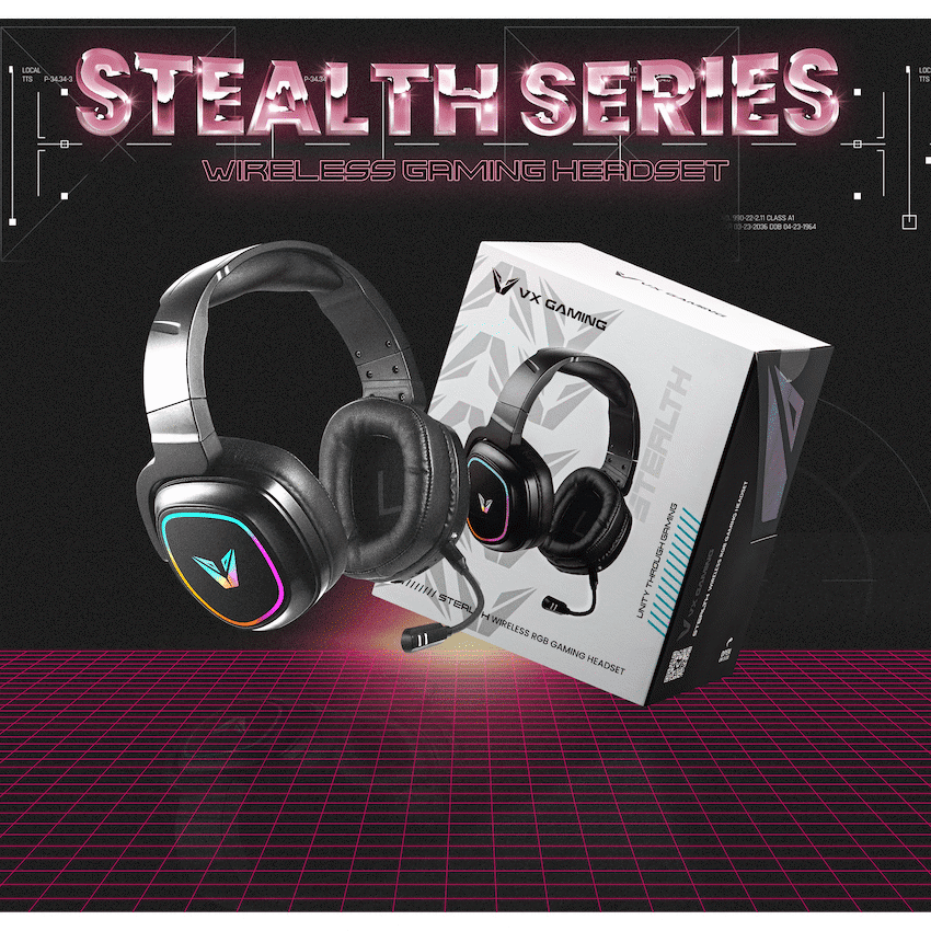 VX Gaming Stealth Series Wireless Gaming Headset - RGB - Image 2