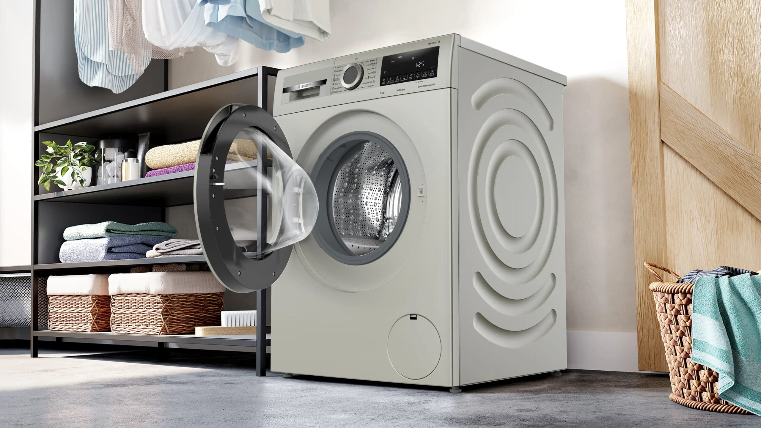 Bosch WGA1440XZA Serie 4 9kg Silver Inox Front Loader - Image 5