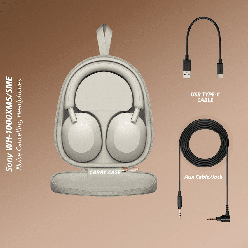 Sony WH1000XM5 (Silver) Noise-Cancelling BT Headphones - Image 2