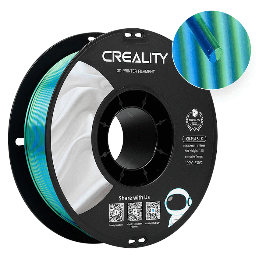 Creality Dual Silk Filament PLA Blue-Green 1kg
