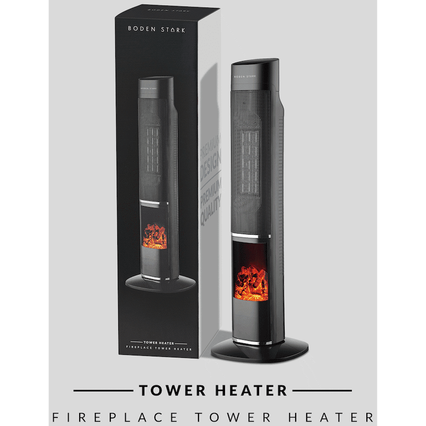Boden Stark Fireplace Tower Heater - Image 2