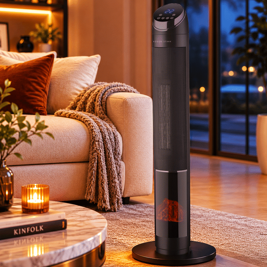 Boden Stark Digital Fireplace Tower Heater - Image 3