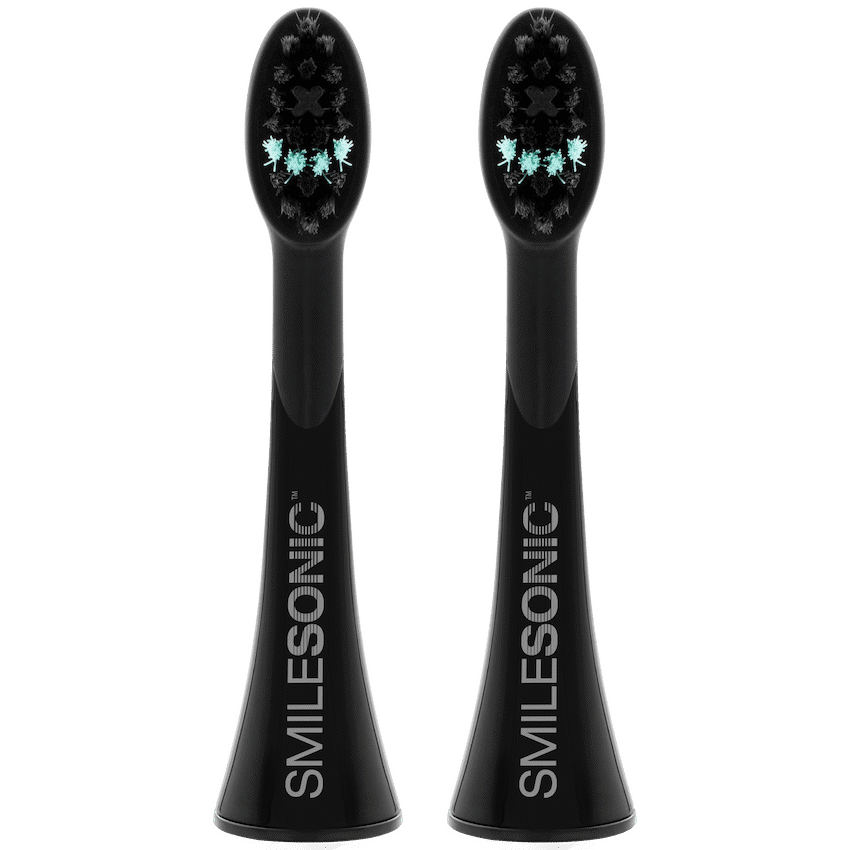 2 Replacement toothbrush heads - Black