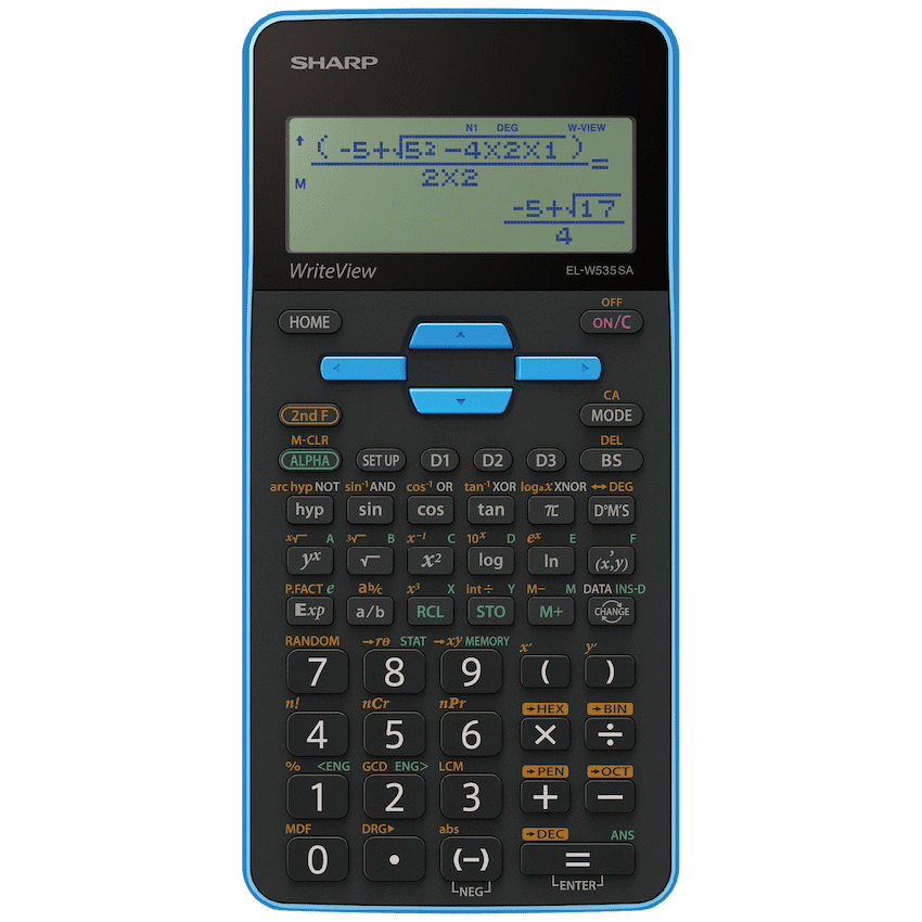 Sharp EL535 Scientific Calculator - 422 Functions- Blue