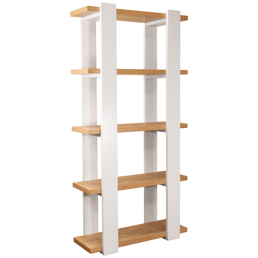 Everfurn Sidra Bookshelf - Ivory Oak