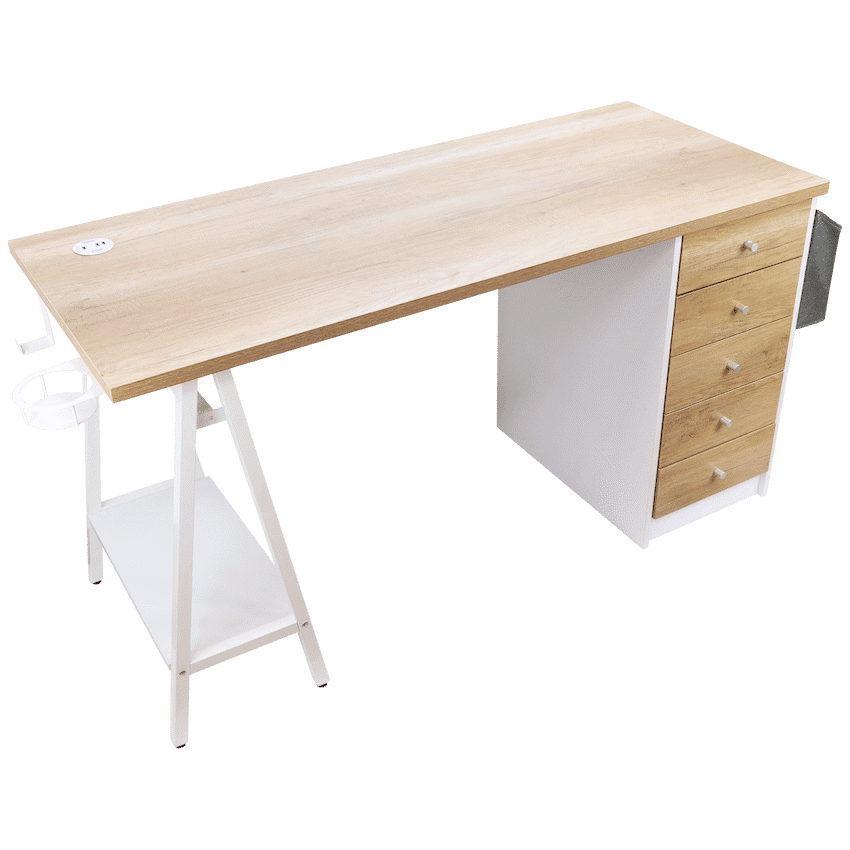 Everfurn Premium Milan Smart Office Desk, 2 x 3.1 USB Port