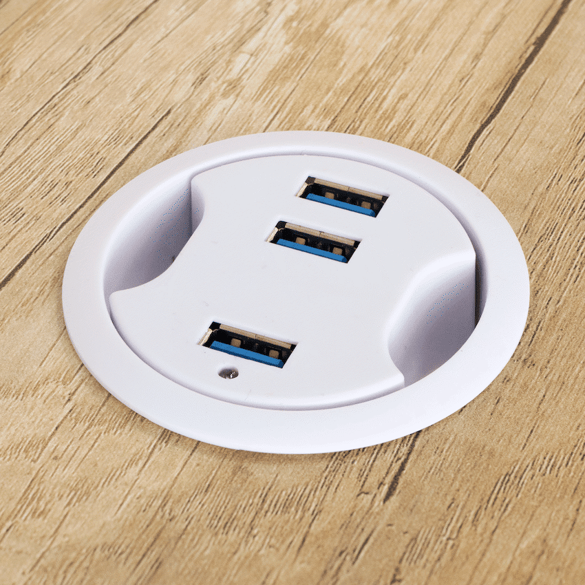 Everfurn Premium Milan Smart Office Desk, 2 x 3.1 USB Port - Image 3