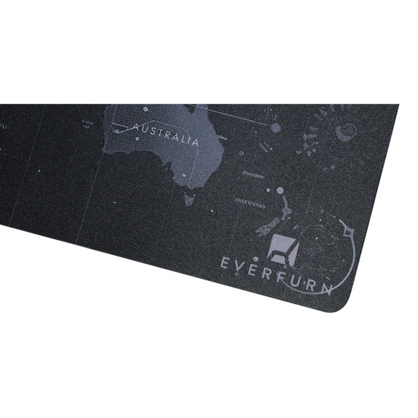 Everfurn Desk Mat - World Map - Large - Black - Non-Slip - Image 3