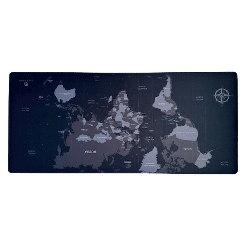 Everfurn Desk Mat - World Map - Large - Black - Non-Slip - Image 4