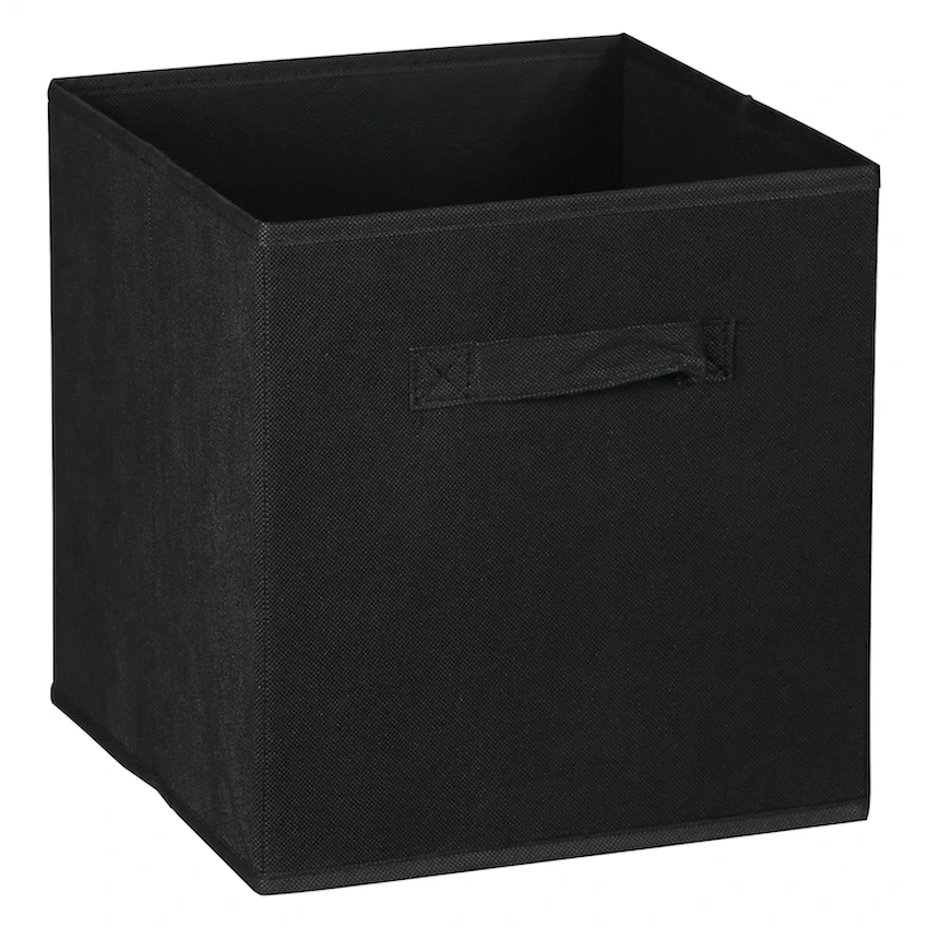 Everfurn Storeman Black, Collapsible Fabric Organiser Storage Basket - Single - Image 2