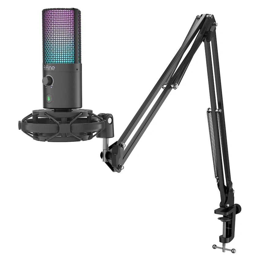 Fifine T669 Pro3 USB Microphone with Pop Filter and Boom Arm Stand - Image 2
