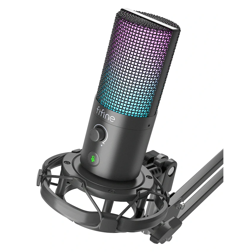 Fifine T669 Pro3 USB Microphone with Pop Filter and Boom Arm Stand - Image 4
