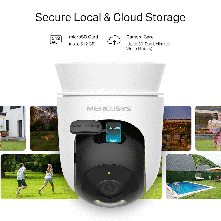 TP-Link Mercusys Outdoor Pan/Tilt Security Wi-Fi Camera - Image 3