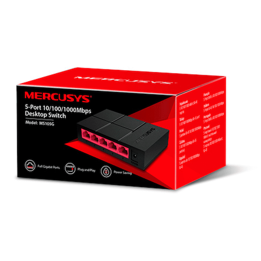 TP-Link Mercusys MS105G 5-Port Gigabit Desktop Switch - Image 4