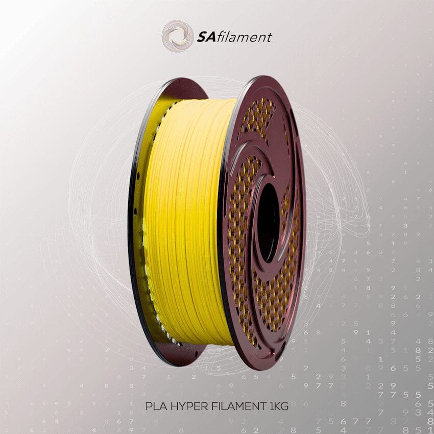 SA Filament PLA Hyper Filament 1kg - Yellow - Image 3