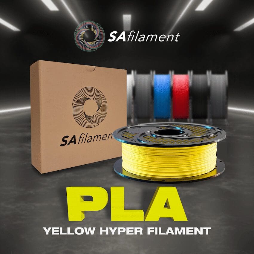 SA Filament PLA Hyper Filament 1kg - Yellow - Image 4